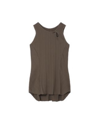 Ｒａｎｄｏｍ Ｒｉｂｂｅｄ Ｏｒｇａｎｉｃ Ｃｏｔｔｏｎ Ｓｌｅｅｖｅｌｅｓｓ Ｔｏｐ | Mame Kurogouchi (Women)/マメ  クロゴウチ | 三越伊勢丹オンラインストア・通販【公式】