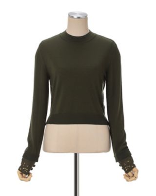 Mame Kurogouchi美しすぎるニットトップス20AWのRib Jacquard