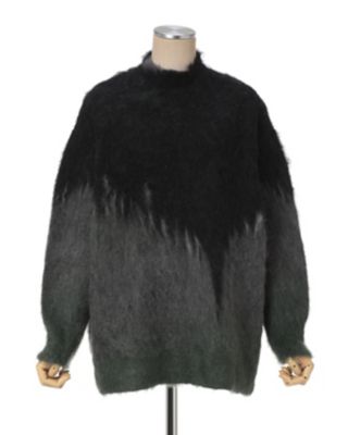 Drip Glaze Pattern Mohair Knitted