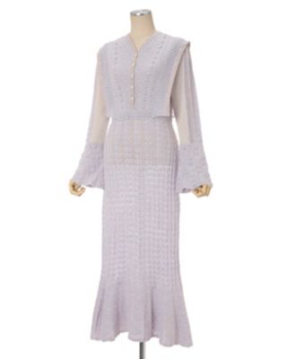 Ｏｐｅｎｗｏｒｋ　Ｐａｔｔｅｒｎ　Ｋｎｉｔｔｅｄ　Ｄｒｅｓｓ