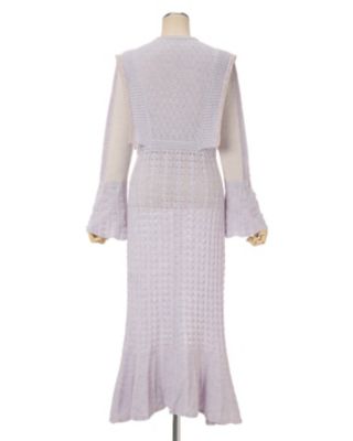 Ｏｐｅｎｗｏｒｋ　Ｐａｔｔｅｒｎ　Ｋｎｉｔｔｅｄ　Ｄｒｅｓｓ