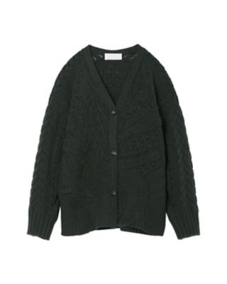 ＜Mame Kurogouchi (Women)＞Ｆｌｏｒａｌ　Ｍｏｔｉｆ　Ｃｈｕｎｋｙ　Ｋｎｉｔｔｅｄ　Ｃａｒｄｉｇａｎ