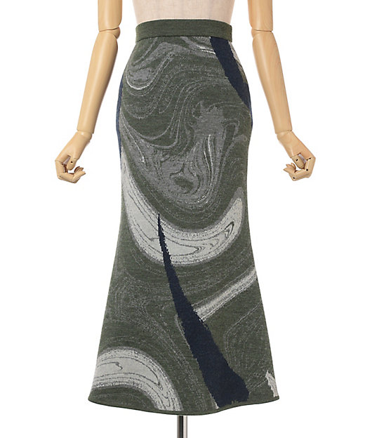 Marble Pattern Knitted Skirt | Mame Marble Pattern Knitted Skirt | Mame