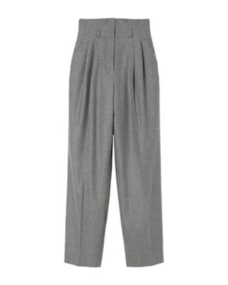 ＜Mame Kurogouchi (Women)＞Ｗｏｏｌ　Ｆｌａｎｎｅｌ　Ｗｉｄｅ　Ｔａｐｅｒｅｄ　Ｔｒｏｕｓｅｒｓ