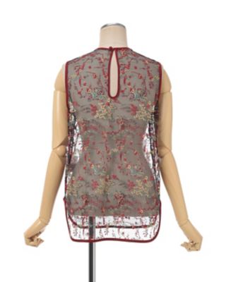 Ｆｌｏｒａｌ　Ｌａｃｅ　Ｓｌｅｅｖｅｌｅｓｓ　Ｔｏｐ　ＭＭ２４ＦＷ－ＳＨ００６