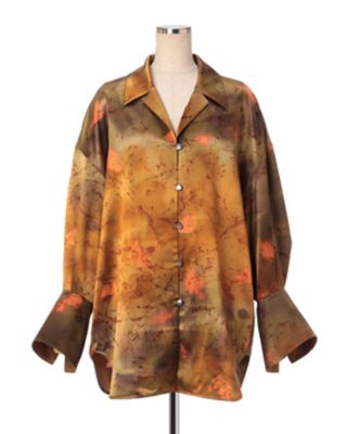 Silk Wool Satin Hand Painted
