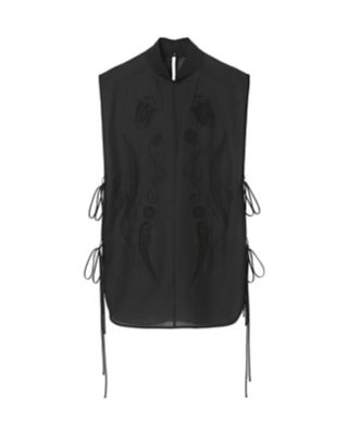 Mame Kurogouchi Sheer Embroidery Vest