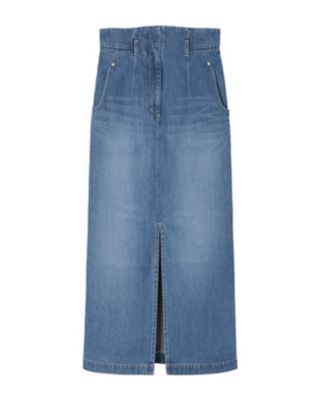 ＜Mame Kurogouchi (Women)＞Ａ－Ｌｉｎｅ　Ｄｅｎｉｍ　Ｓｋｉｒｔ