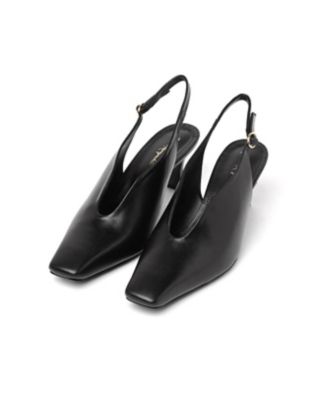 ＜Mame Kurogouchi (Women)＞Ｃｕｒｖｅｄ　Ｌｉｎｅ　Ｓｌｉｎｇ　Ｂａｃｋ　Ｈｅｅｌｓ