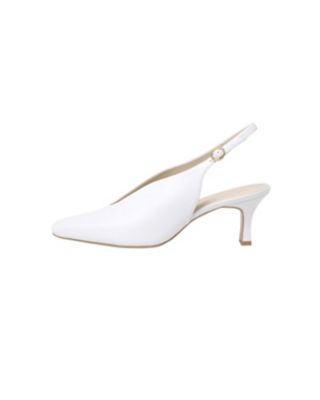 ＜三越伊勢丹/公式＞ Mame Kurogouchi (Women)/マメ クロゴウチ Curved Line Sling Back Heels WHITE 靴【三越伊勢丹/公式】