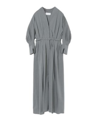＜Mame Kurogouchi (Women)＞Ｃｏｔｔｏｎ　Ｃｈａｍｂｒａｙ　Ｔｕｃｋｅｄ　Ｓｈｉｒｔ　Ｄｒｅｓｓ