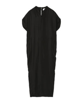 ＜三越伊勢丹/公式＞ Mame Kurogouchi (Women)/マメ クロゴウチ Silk Habutae I-Line Dress BLACK ワンピース・ドレス【三越伊勢丹/公式】
