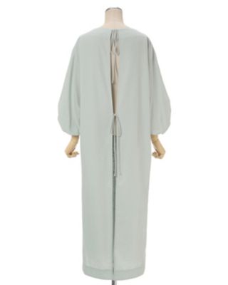 Cotton Nep Laced－Back Dress | Mame