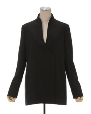 ドゥーズィエム クラス 完売 Linen Collarless ブレザー 黒