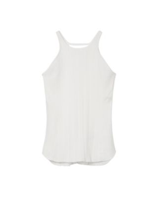 マメクロゴウチ　レース　タンクトップ　サイズ1 美品 Random Ribbed Cotton Sleeveless Top