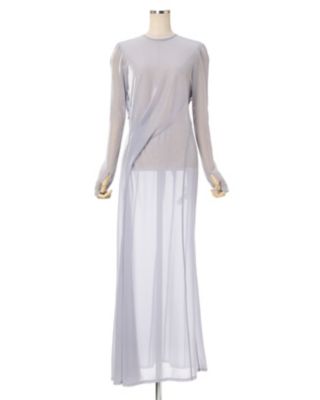 Lame Jersey Classic Sheer Dress