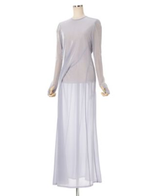 Lame Jersey Classic Sheer Dress サイズ1 Lame Jersey Classic Sheer Dress