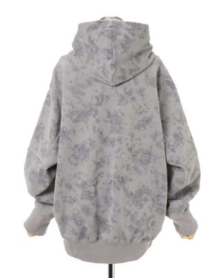 Floral Flock Printed Fleece Lining