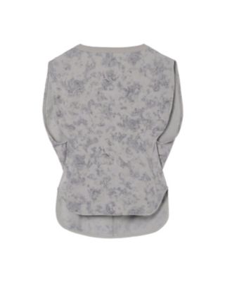 ＜三越伊勢丹/公式＞ Mame Kurogouchi (Women)/マメ クロゴウチ Floral Flock Printed Fleece Lining Sleeveless Top GREY トップス【三越伊勢丹/公式】