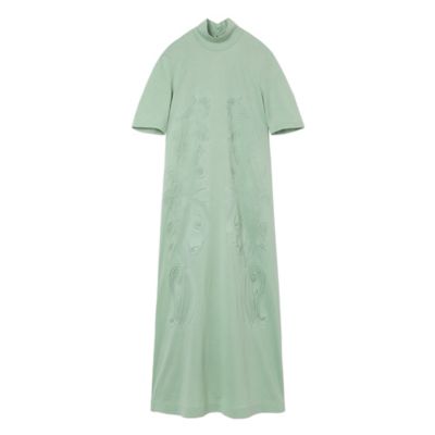 Ｆｌｏｒａｌ　Ｅｍｂｏｓｓｅｄ　Ｃｏｔｔｏｎ　Ｊｅｒｓｅｙ　Ａ－Ｌｉｎｅ　Ｄｒｅｓｓ