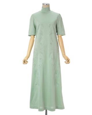 Mame Kurogouchi：Cotton Jersey Dress - PURPLE - ORANN ONLINE