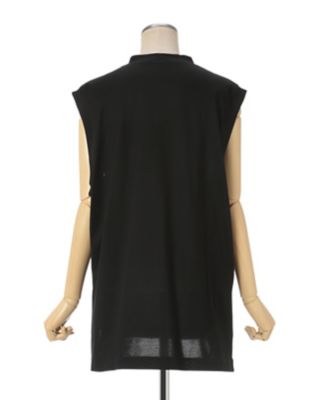 Mame Kurogouchi / マメクロゴウチ | 2023SS | Jersey Sleeveless Top / コットンジャージートップ カットソー | 1 | ECRU | レディース Cotton Jersey Sleeveless Top | Mame