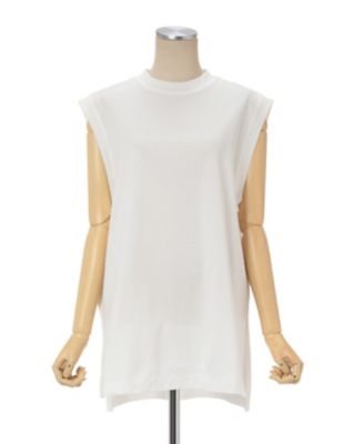 Ｃｏｔｔｏｎ Ｊｅｒｓｅｙ Ｓｌｅｅｖｅｌｅｓｓ Ｔｏｐ | Mame Kurogouchi (Women)/マメ クロゴウチ | 三越伊勢丹 オンラインストア・通販【公式】