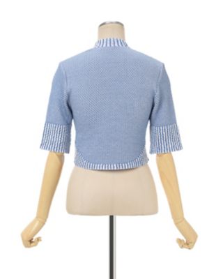 Ｓｐｏｔｓ　Ｐａｔｔｅｒｎ　Ｋｎｉｔｔｅｄ　Ｃｒｏｐｅｄ　Ｔｏｐ