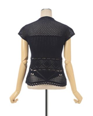 Ｃｏｔｔｏｎ Ｌａｃｅ Ｓｌｅｅｖｅｌｅｓｓ Ｋｎｉｔｔｅｄ Ｔｏｐ 