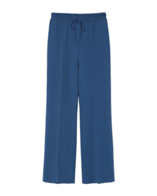 ＜三越伊勢丹/公式＞ Mame Kurogouchi (Women)/マメ クロゴウチ Milano Ribbed Drawstring Trousers BLUE パンツ・ズボン【三越伊勢丹/公式】