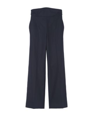 ＜Mame Kurogouchi (Women)＞Ｂａｃｋ　Ｓｔｒｉｎｇ　Ｃｏｔｔｏｎ　Ｆｌａｒｅ　Ｔｒｏｕｓｅｒｓ