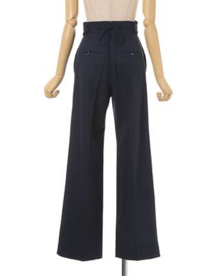 Mame Kurogouchi♡ Back String Cotton Flare Trouser Mame Kurogouchi / Back String Cotton Flare Trousers ( BLACK