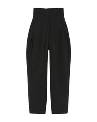 ＜Mame Kurogouchi (Women)＞Ｃｒｅｐｅ　Ｃｏｔｔｏｎ　Ｔａｐｅｒｅｄ　Ｔｒｏｕｓｅｒｓ