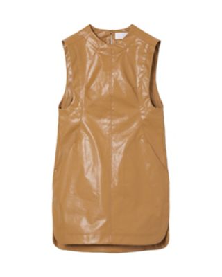 mame kurogouchi◆2024SS Coated Cotton Gabardine Shirt Vest/2/CML/MM24SS-SH002 Mame Kurogouchi（マメクロゴウチ）2024SS コーテッドコットン