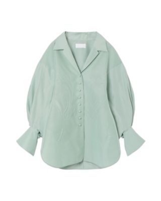 ＜Mame Kurogouchi (Women)＞Ｆｌｏｒａｌ　Ｅｍｂｏｓｓｅｄ　Ｏｖｅｒｓｉｚｅｄ　Ｃｏｔｔｏｎ　Ｓｈｉｒｔ