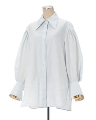 Cotton Nep Tucked Shirt | Mame Kurogouchi