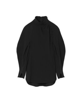 Crepe Cotton High Neck Blouse