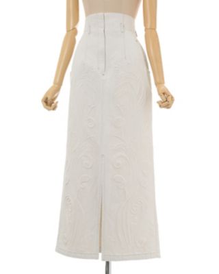 Ｆｌｏｒａｌ　Ｅｍｂｏｓｓｅｄ　Ｄｅｎｉｍ　Ｓｋｉｒｔ