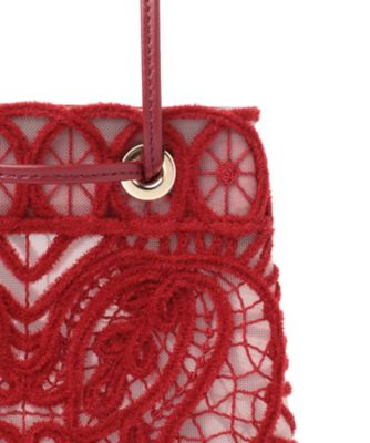 Cording Embroidery Bucket Bag