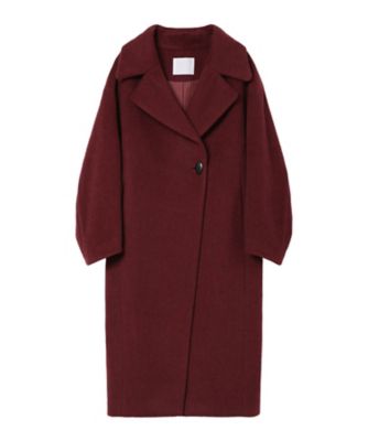 こまいぬ Wool Arupaka Long Cort - black - Mame Kurogouchi