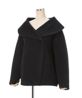 あーこ 送料無料】Wool Arupaka Shawl Collar