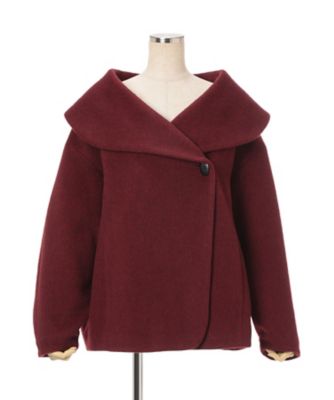 送料無料】Wool Arupaka Shawl Collar