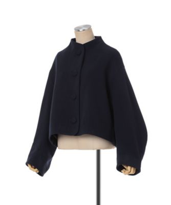 marine ウールメルトン　ショートシングルコート marine ウールメルトン ショートシングルコート marine ウール