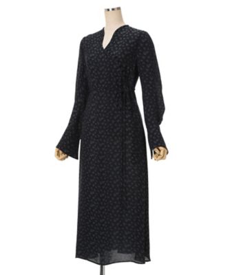 新品タグ付き マメクロゴウチ Floral Printed Dress Floral Pattern Acetate Rayon