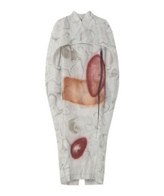 ミスクロエ　マント　美品 Silk Wool Marbling Dress MM25FWー