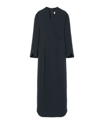 【送料無料】Mame Kurogouchi (Women)/マメ クロゴウチ Triacetate Georgette VーNeck Dress MM25FWーDR108 NAVY ワンピース・ドレス【三越伊勢丹/公式】