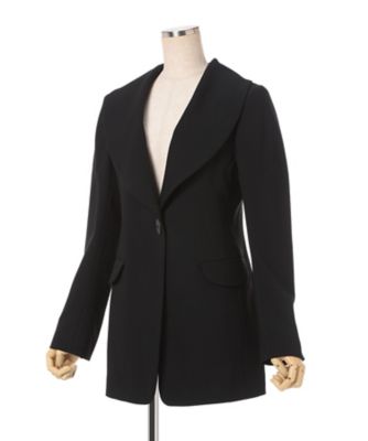 アイグナーのマニッシュなブラックウール薄手のジャケット アイグナーのマニッシュなブラックウール薄手のジャケット
