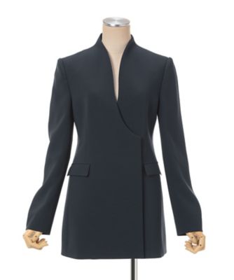 Ａｃｅｔａｔｅ　Ｐｏｌｙｅｓｔｅｒ　Ｃｏｌｌａｒｌｅｓｓ　Ｄｏｕｂｌｅ　Ｂｒｅａｓｔｅｄ　Ｓｕｉｔ　Ｊａｃｋｅｔ