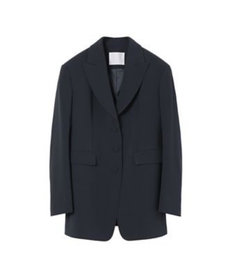 【送料無料】Mame Kurogouchi (Women)/マメ クロゴウチ Acetate Polyester Suit Jacket MM25FWーJK116 NAVY コート・ジャケット【三越伊勢丹/公式】
