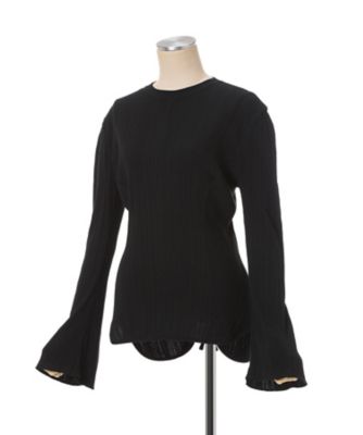 Random Ribbed Long Sleeve Top